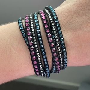 Swarovski Slake wrap bracelet - black multi